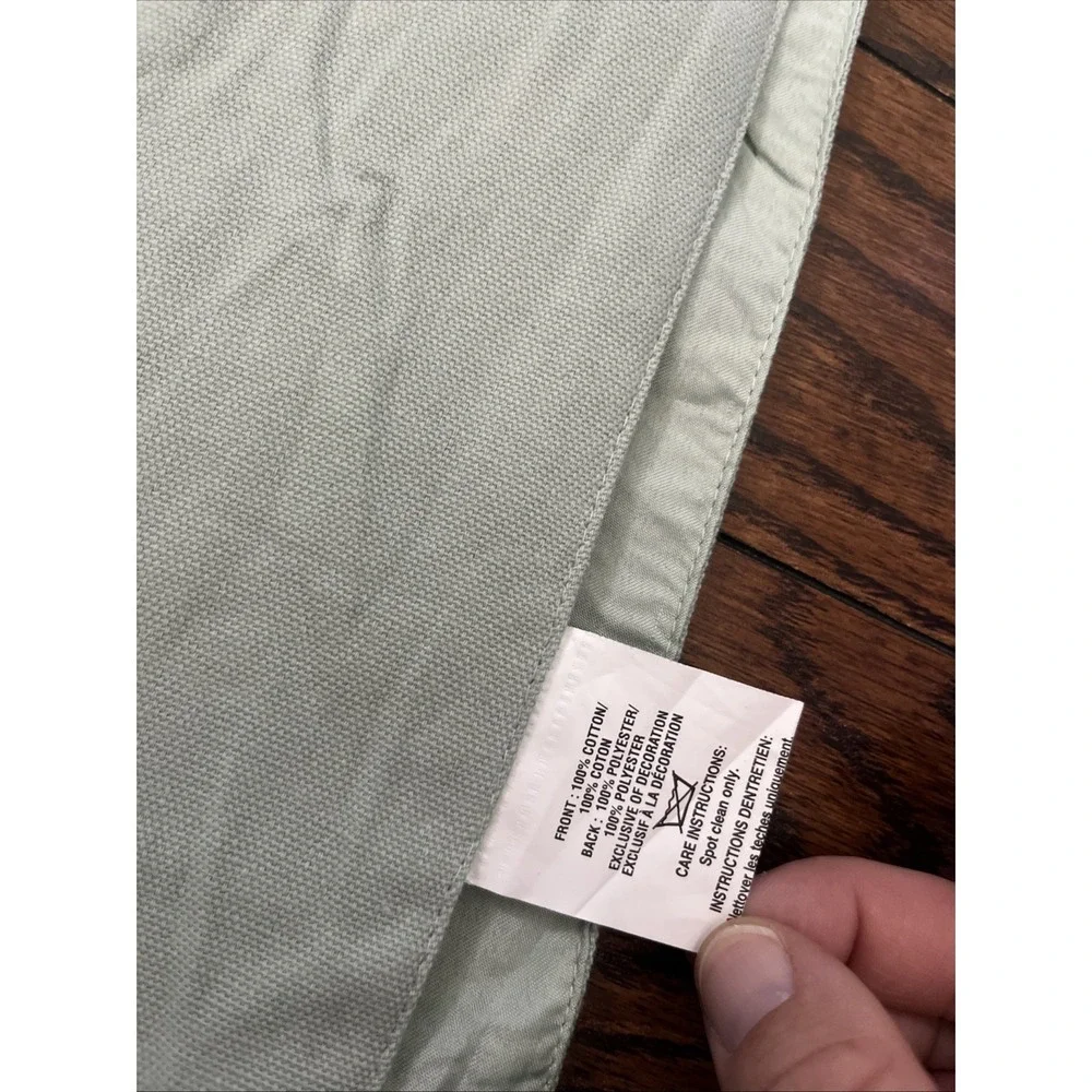 Dream Home Embroidered Floral Table Runner Terry Sage Green Spring 16